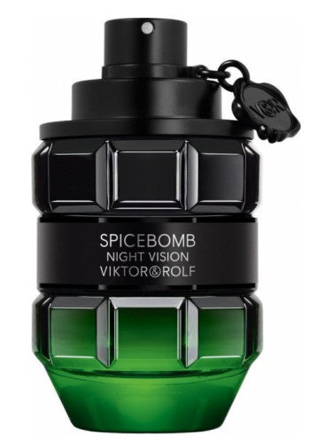 Viktor & Rolf Spicebomb Night Vision perfume bottle on a white background